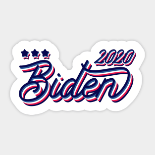 Joe Biden 2020, Presidential Candidate - cool red white and blue vintage style. Sticker